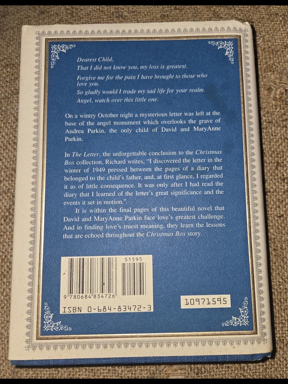 The Letter By Richard Paul Evans Decorative Hardcover Book - Picture 3 of 3